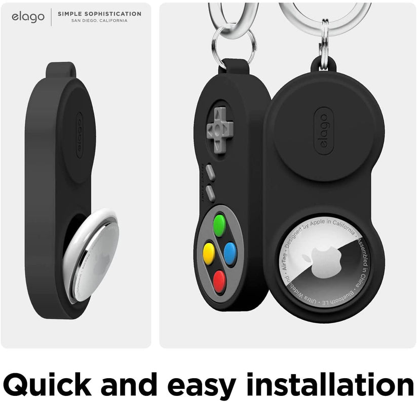 Custodia AirTag W5 Retro Joystick - Nero