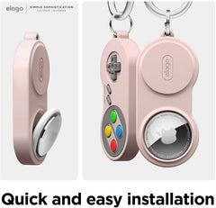 Custodia AirTag W5 RETRO Joystick - Rosa