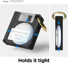 Portachiave AirTags Floppy Disk - Nero
