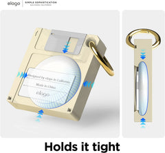 Portachiave AirTag Floppy Disk - Bianco