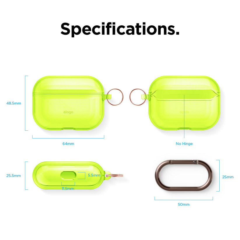 Custodia Airpods Pro in TPU Trasparente - Giallo