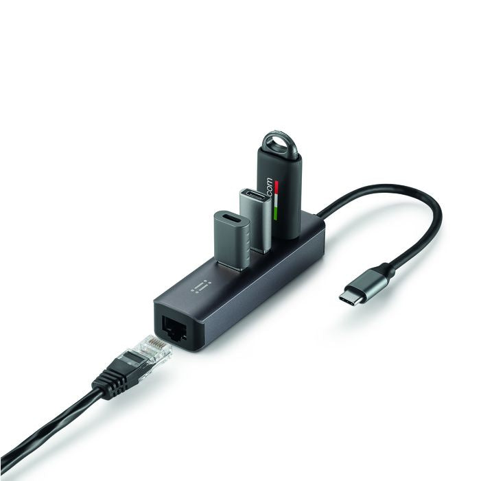 Link Hub USB-C con 3 porte USB-A e porta Ethernet