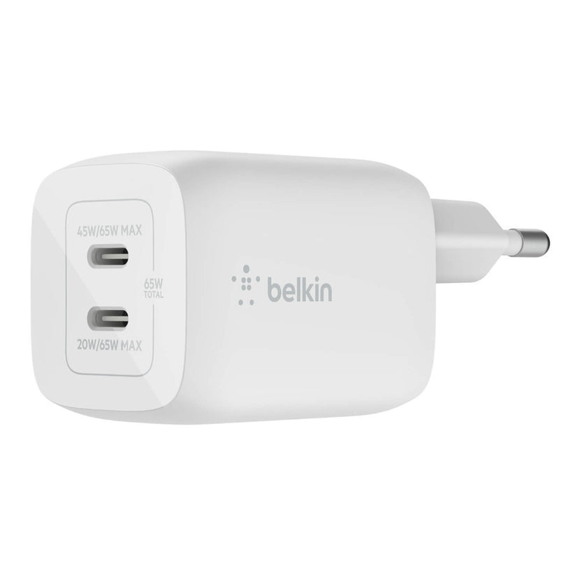 Doppio caricabatteria da parete GaN USB-C con PPS da 65 W + cavo da USB-C a USB-C