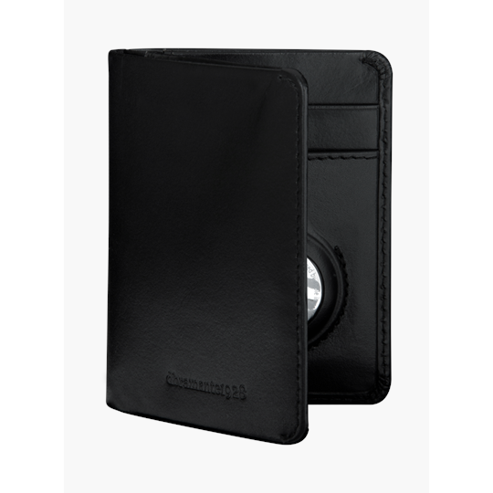 Billund AirTag Wallet - Portafoglio in Pelle con supporto per AirTag - Nero