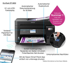Stampante Multifunzione EcoTank ET-3850 - Inkjet A4