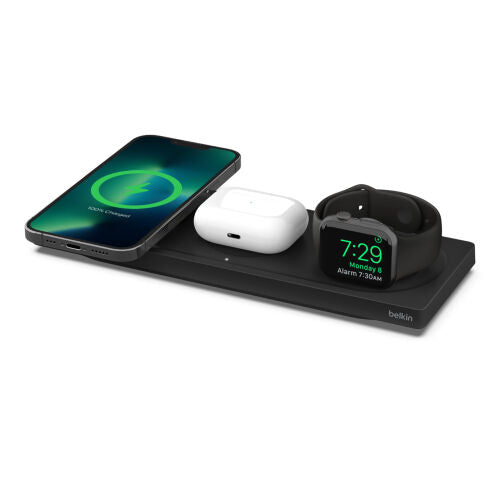 Tappetino Di Ricarica Wireless Magsafe 3 in 1 da 15W - Nero
