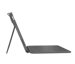 Rugged Folio - Custodia con tastiera ultraprotettiva con Smart Connector per iPad (10a gen) - Grigio Oxford