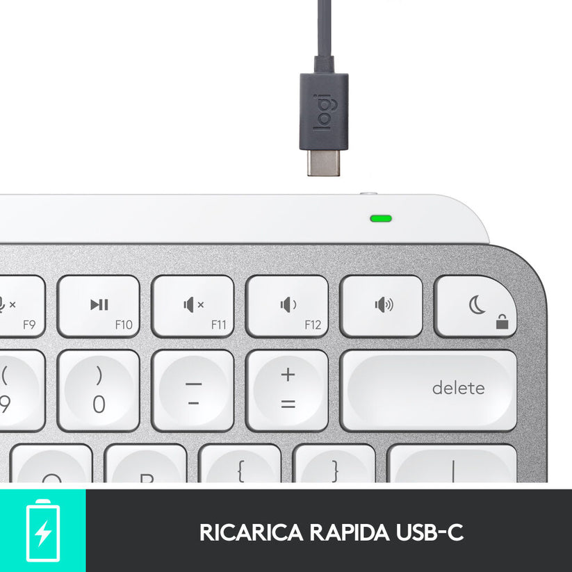 Tastiera Wireless MX Keys Mini Logitech - Grigio chiaro