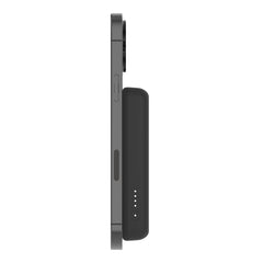 Batteria esterna Powerbank wireless magnetica 5K + supporto - Nero