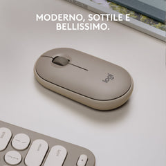 Mouse Bluetooth Logitech M350 Ambidestro - Sabbia