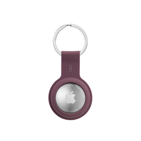 GiGiTag Custodia in silicone con portachiavi per AirTag - Rosso