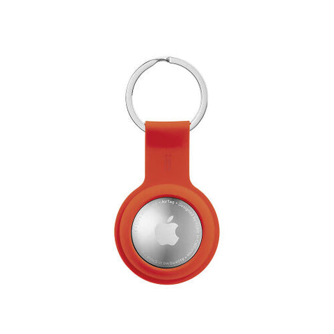 GiGiTag Custodia in silicone con portachiavi per AirTag - Corallo