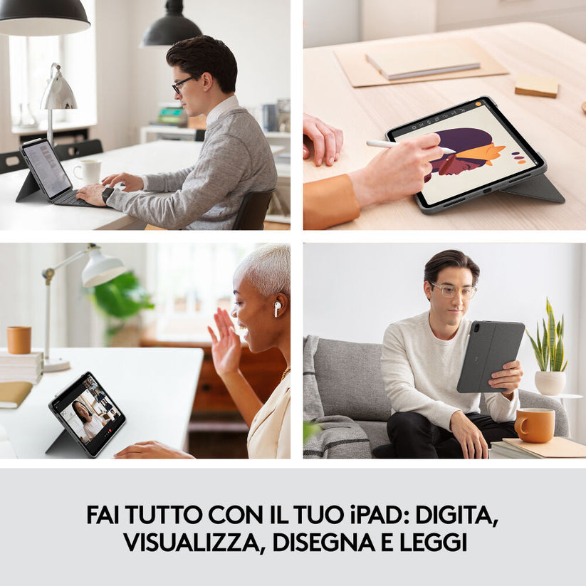 Custodia tastiera Combo Touch iPad Air (4/5a Gen.) - Grigio