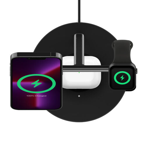 Base di Ricarica Wireless 3 In 1 con teconologia MagSafe 15W - Nero