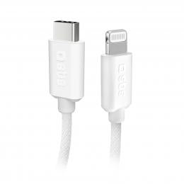 Cavo in tessuto Type-C a Lightning Lunghezza 1,5m - Bianco