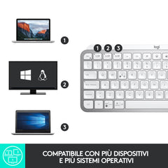 Tastiera Wireless MX Keys Mini - Grigio