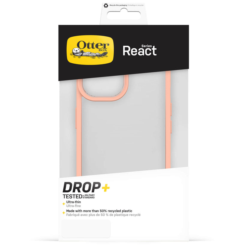 Custodia React iPhone 15 - Pesca/Trasparente
