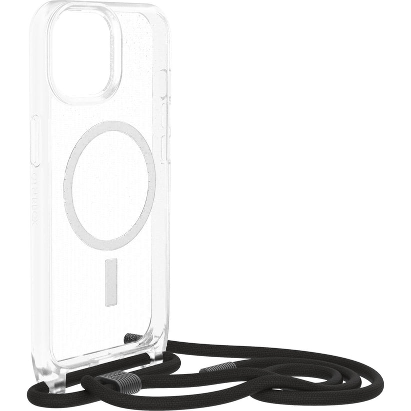 Custodia con Laccetto Magsafe iPhone 15 - Glitter/Trasparente
