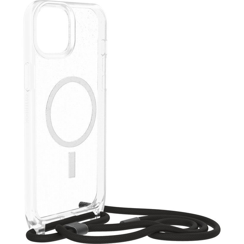 Custodia MagSafe con Laccetto iPhone 15 Plus - Glitter/Trasparente