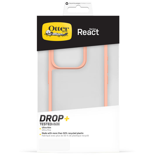 Custodia React iPhone 15 Pro - Pesca/Trasparente