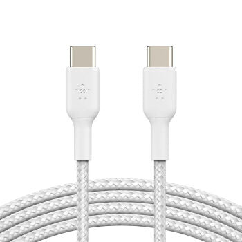 Cavo Intrecciato Pvc Usb-C To Usb-C 2m Twin Pack - Bianco