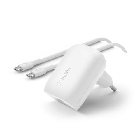 Caricabatterie Da Parete Con Pps Porta Usb-C Pd 30w 1m Pvc C-C - Bianco