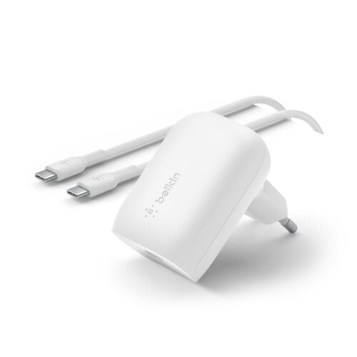 Caricabatterie Da Parete Con Pps Porta Usb-C Pd 30w 1m Pvc C-C - Bianco