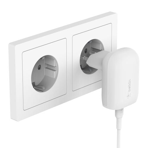 Caricabatterie Da Parete Con Pps Porta Usb-C Pd 30w 1m Pvc C-C - Bianco