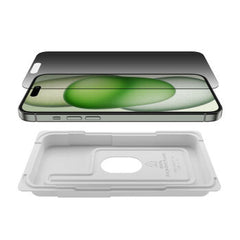 Pellicola Privacy in Vetro iPhone 15 Plus con supporto per l’installazione incluso