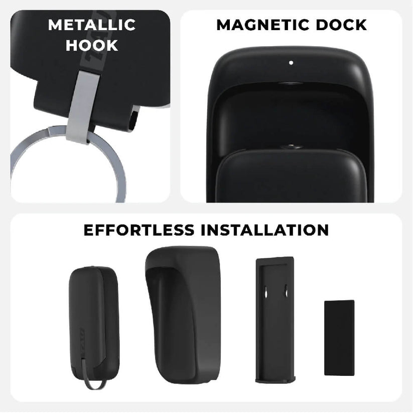 TAU Powerbank portachiavi di emergenza 3in1 - Nero