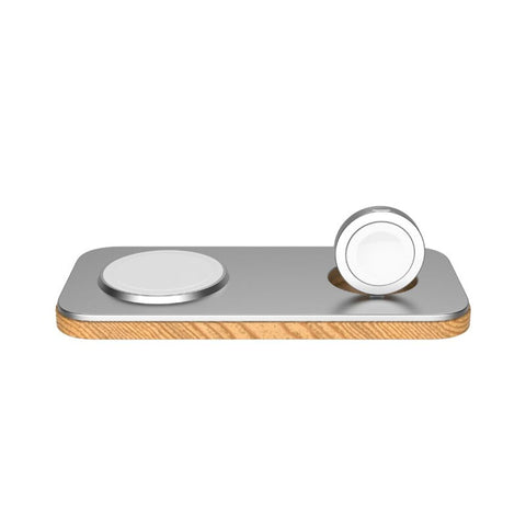 Cubenest 2in1 K200 - Caricabatterie Wireless Magnetico Silver 20W
