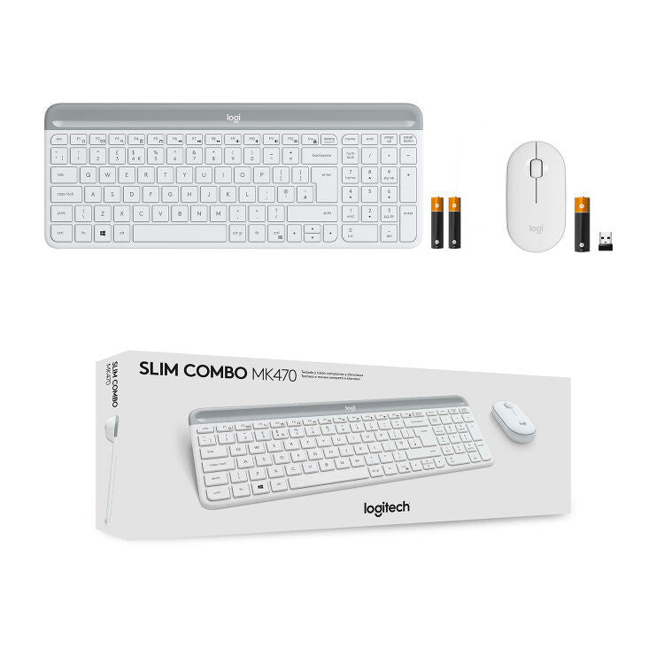 Kit Tastiera e mouse wireless MK470 - Bianco
