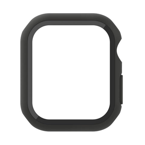 Proteggi schermo antimicrobico + bumper TemperedCurve 2 in 1 per Apple Watch Serie 8/7/Se - 40/41mm - Nero