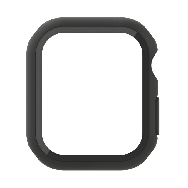 Proteggi schermo antimicrobico + bumper TemperedCurve 2 in 1 per Apple Watch Serie 8/7/Se - 40/41mm - Nero