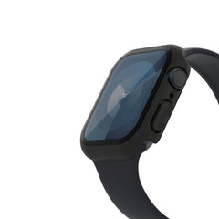 Proteggi schermo antimicrobico + bumper TemperedCurve 2 in 1 per Apple Watch Serie 8/7/Se - 40/41mm - Nero