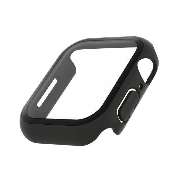 Proteggi schermo antimicrobico + bumper TemperedCurve 2 in 1 per Apple Watch Serie 8/7/Se - 40/41mm - Nero