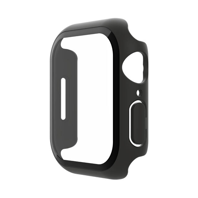 Proteggi schermo antimicrobico + bumper TemperedCurve 2 in 1 per Apple Watch Serie 8/7/Se - 40/41mm - Nero