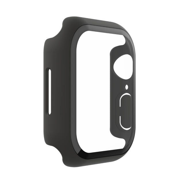 Proteggi schermo antimicrobico + bumper TemperedCurve 2 in 1 per Apple Watch Serie 8/7/Se - 40/41mm - Nero