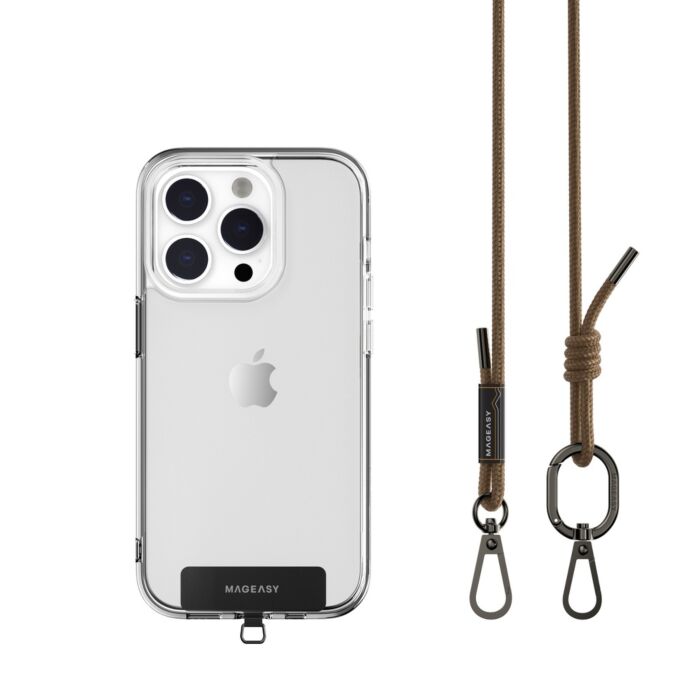 Tracolla 6mm + Gancio per iPhone - Khaki
