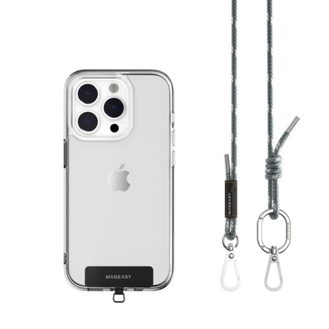 Tracolla 6mm + Gancio per iPhone - Blu Milkshake