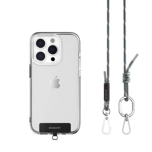 Tracolla 6mm + Gancio per iPhone - Blu Milkshake