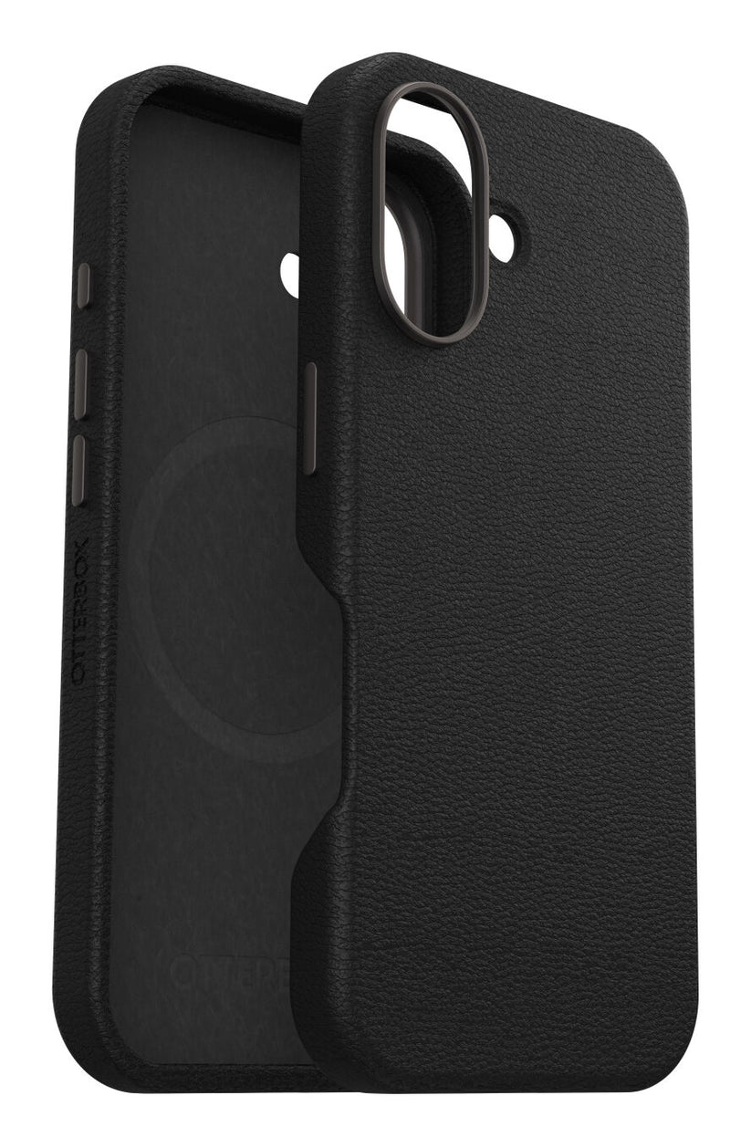 Custodia Symmetry Pelle di Cactus per iPhone 16 - Nero