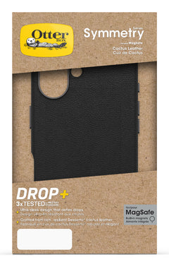 Custodia Symmetry Pelle di Cactus per iPhone 16 - Nero