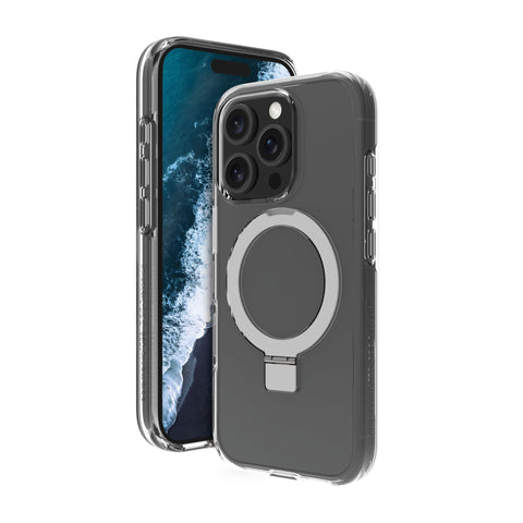 Custodia Iceland Ultra MagSafe con anello per iPhone 16 Pro - Trasparente