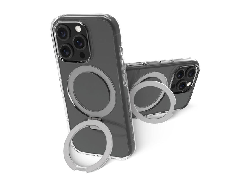 Custodia Iceland Ultra MagSafe con anello per iPhone 16 Pro Max - Trasparente