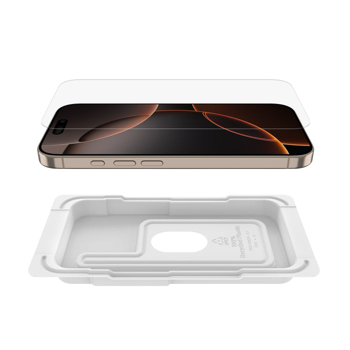 Vetro Temperedglass Antimicrobico Per Iphone 16 Pro con supporto per l’installazione incluso