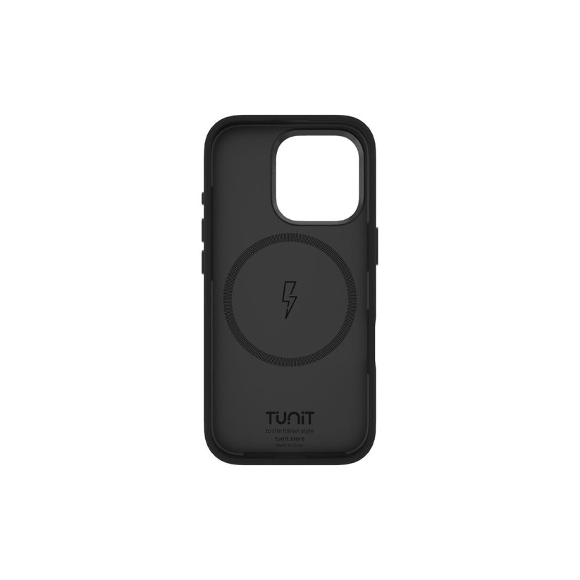 Cover nero per iPhone 16 Pro Tunit Soft Touch compatibile con MagSafe