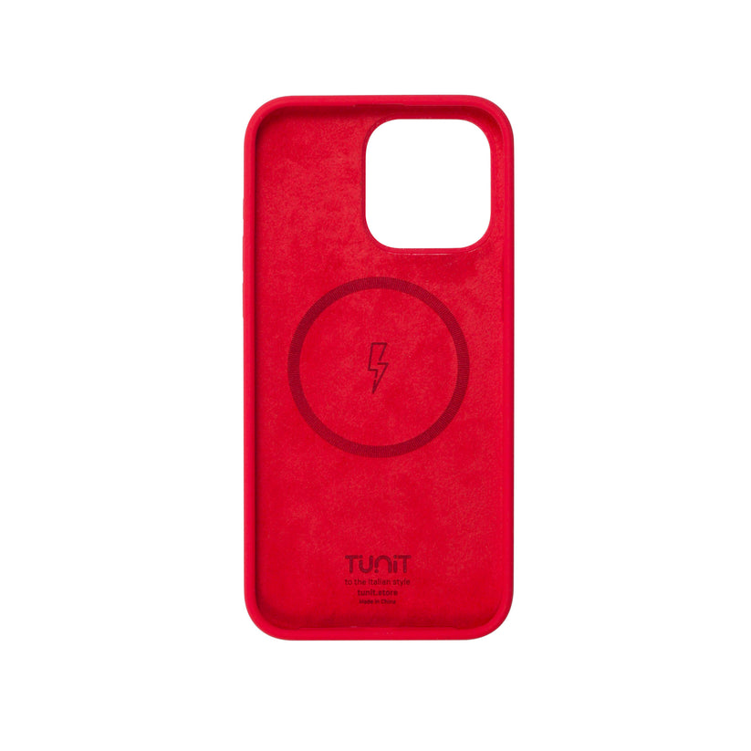 Custodia in silicone rosso per iPhone 15 Pro
