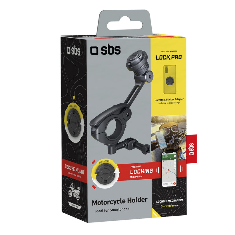 Supporto Portacellulare Lock Pro da moto - Nero