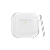 Cover protettiva trasparente con moschettone per AirPods 4
